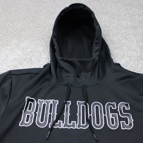 Jordan Hoodie Mens Medium Black Bulldogs Logo 100% Polyester Hooded Sweatshirt - Picture 4 of 16